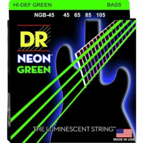 DR String NGB-45 Neon Green Juego Cuerdas Bajo